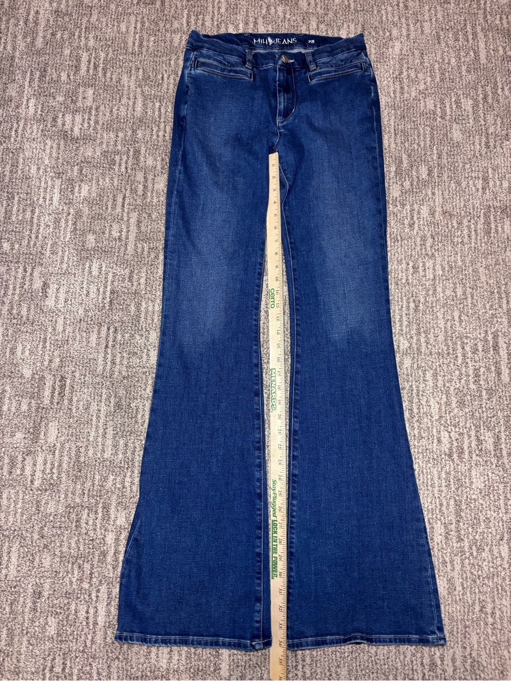 M.i.h Dark Blue Flare Jeans - Wide Leg High Rise - size 28